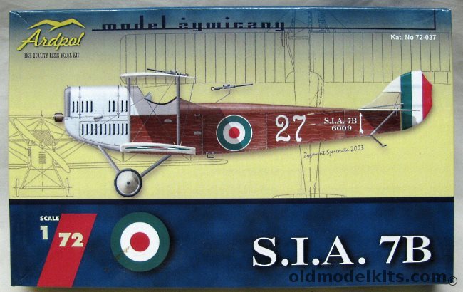 Ardpol 1/72 S.I.A. 7B (SIA 7B), 72-037 plastic model kit